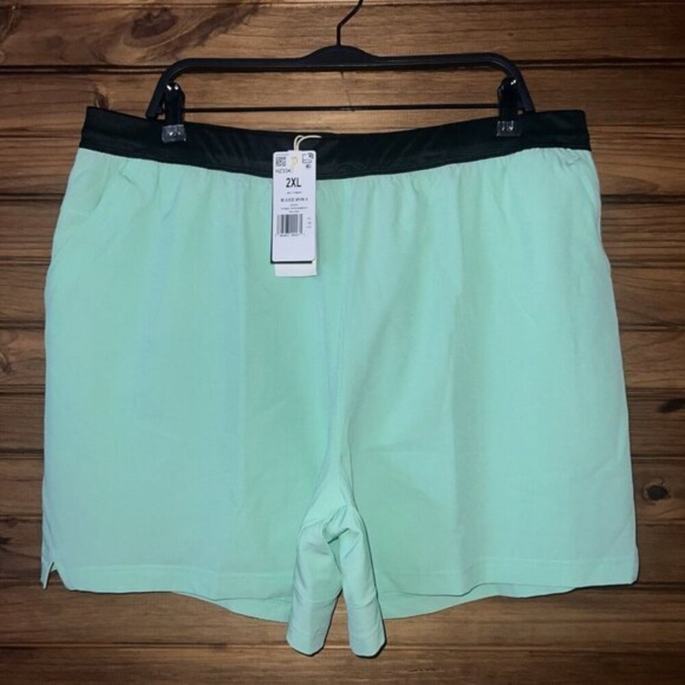 Adidas Axis Short Mens XXL Mint Green 6” Inseam Training Athletic Stretch NEW‎